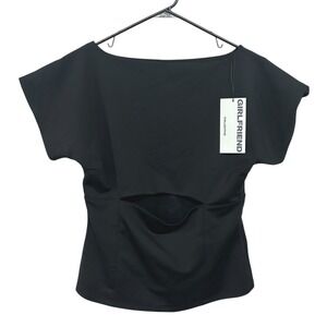 Girlfriend Collective Sculpted Performance Top‎ XXL Black Cutout NWT Athleisure